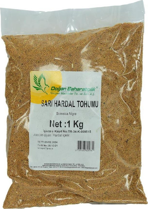 Sarı Hardal Tohumu Tane Kiloluk Boy 1 kg