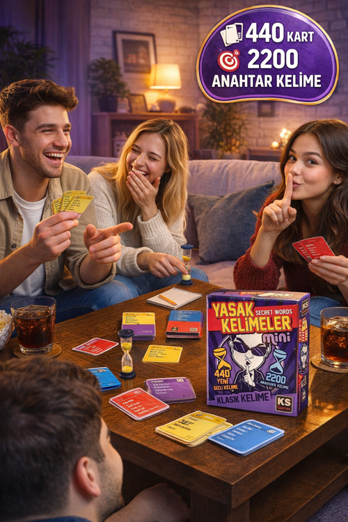 KS Games Mini Yasak Kelimeler Oyunu 440 Kelime 2200 Anahtar Kelime Aile Parti Tabu Oyunu 8+ Yaş