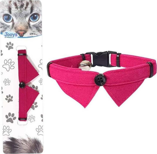 Kadife Zilli Fularlı Kedi Boyun Tasması Mor