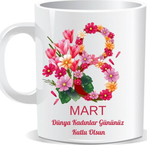 8 Mart Dünya Kadınlar Gününe Özel Porselen Kupa Bardak