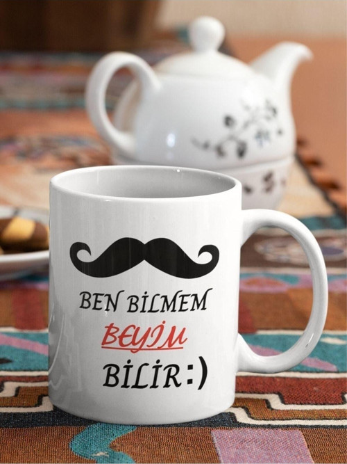 Ben Bilmem Beyim Bilir Tasarım Baskılı Kupa Bardak