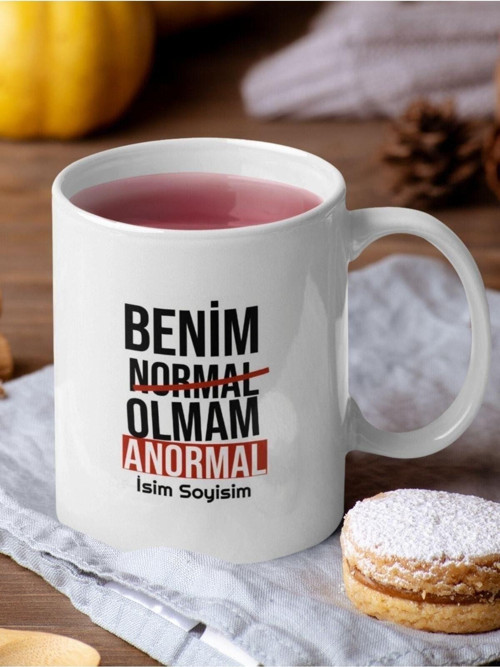 Benim Normal Olmam Anormal Tasarımlı Baskılı Kupa Bardak