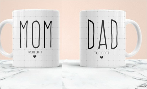 Mom Dad Çift Sevgili Kupası Hediye Baskılı Kupa Bardak