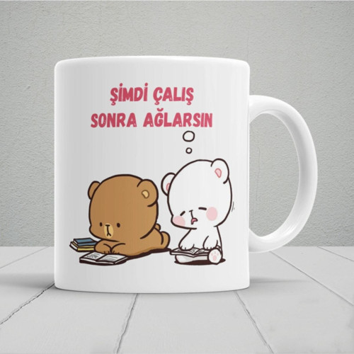 Şimdi Çalış Sonra Ağlarsın Baskılı Kupa Bardak