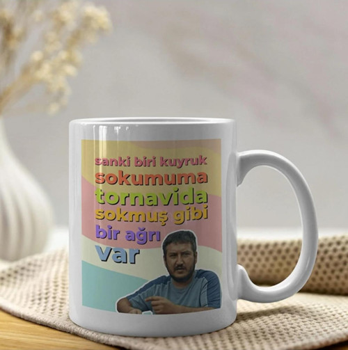 Gibi Dizisi Yılmaz Ve İlkkan Motto Porselen Kupa Bardak