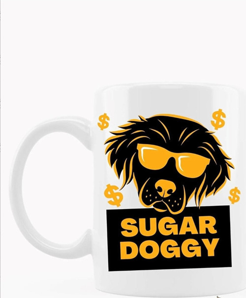 Sugar Doggy Yazılı Köpekli Eğlenceli Özel Tasarım Baskılı Kupa Bardak