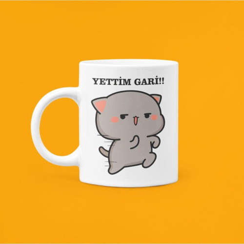 Yettim Gari Baskılı Kupa Bardak