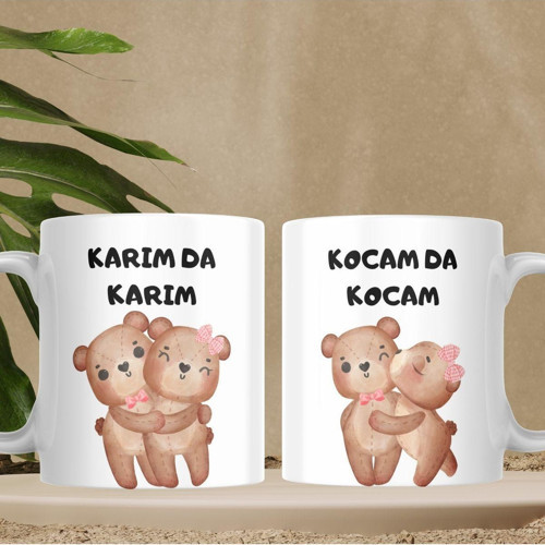 Karım Da Karım Kocam Da Kocam Sevgililer Günü Karı Koca Eş Özel Kupa Hediye İngilizce Baskılı Kupa