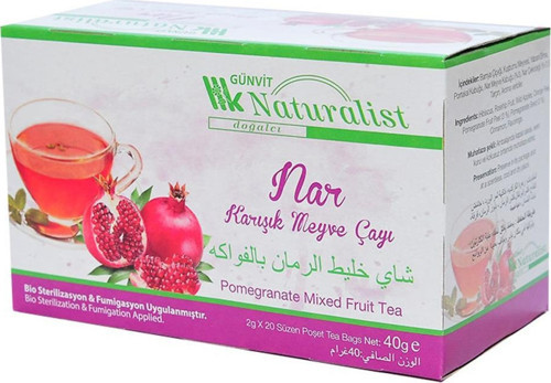Naturalist Nar Karışık Süzen Poşet Meyve Çayı 20x2G Narlı
