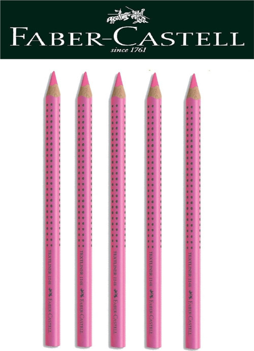 Ahşap Gövdeli Pembe Renk Fosforlu Kalem 5'li Set