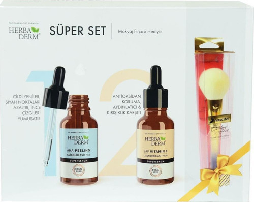 Süper Set Aha-Peeling 30ML Saf Vitamin C 30ML Hediyeli