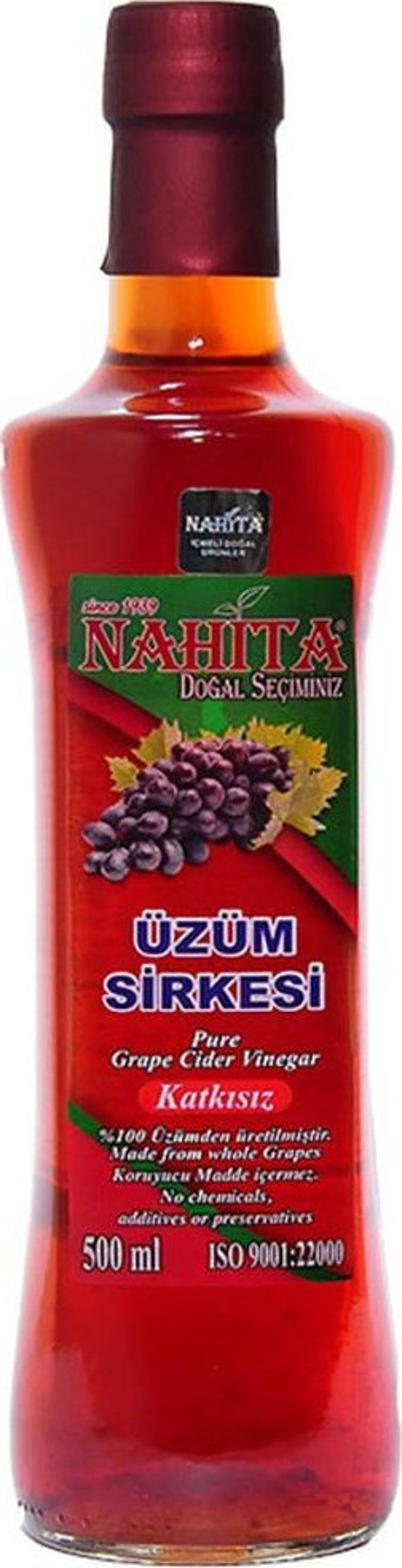 Doğal Fermantasyon Katkısız Saf Üzüm Sirkesi 500 ML