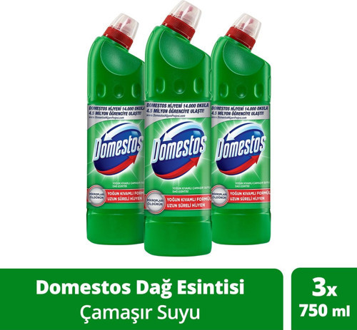 Çamaşır Suyu Yoğun Kıvamlı Maksimum Hijyen Dağ Esintisi 750 ml X3 Adet