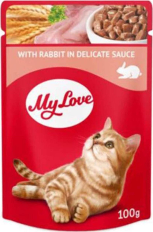 Tavşan Etli Soslu Kedi Konserve Maması 100 Gr