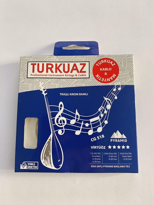 Turkuaz Cg518 Virtüöz Pyramid Tıraşlı Kısa Sap Bağlama Teli