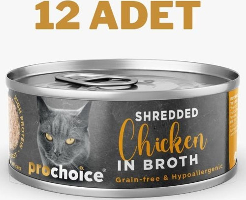 Deluxe Shredded Chicken Kedi Konservesi 12x70 gr