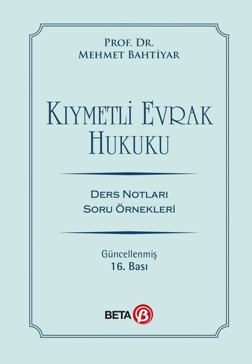 Kıymetli Evrak Hukuku