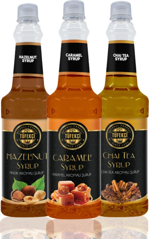 3Lü Avantajlı Paket (Karamel, Chai Tea, Fındık) Kahve Şurubu 3*750Ml