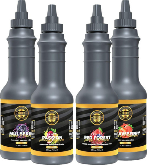 Black&Red Meyve Püresi 4X1000 Gr Avantajlı Paket Kokteyl Bazı Içecekler, Smoothieler |