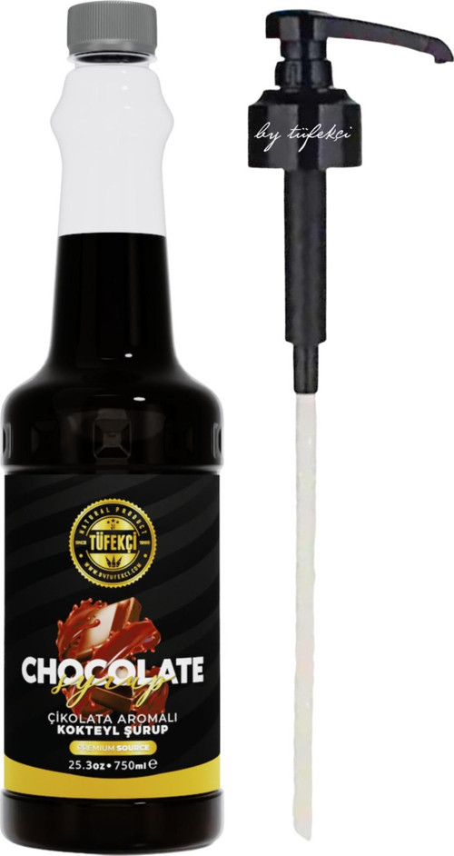 Çikolata Aromalı Kahve Şurubu 750 Ml Şurup Pompası 3 Cl Avantajlı Set