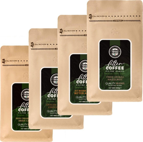 Klasik Çikolata Acı Badem Ve Fındık Aromalı Filtre Kahve 4X250 Gr