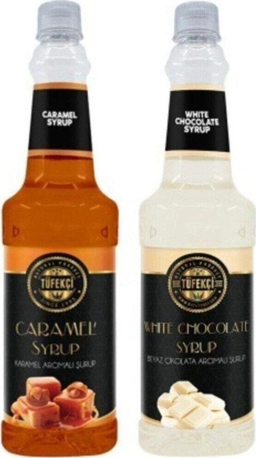 Karamel Ve Beyaz Çikolata Şurubu 750 Ml 2Li