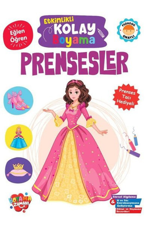 Prensesler - Etkinlikli Kolay Boyama