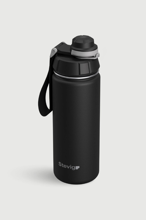 STEVIG 1 HAND LEAK-PROOF SIZDIRMAZ ÇELİK TERMOS 1000 ML BLACK ST-210