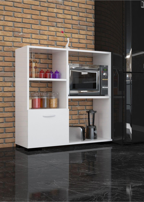 Banyo Dolabı Mutfak Dolabı Mikrodalga Dolabı Çok Amaçlı Dolap Raflı Bölmeli