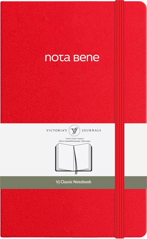 Victoria's Journals Nota Bene Classic Sert Kapak Defter, 13x21 cm, Çizgili