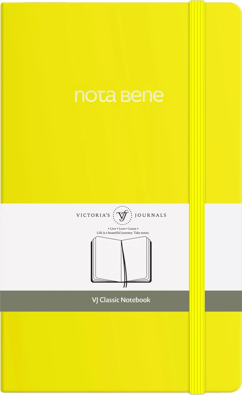 Victoria's Journals Nota Bene Classic Sert Kapak Defter, 13x21 cm, Çizgili