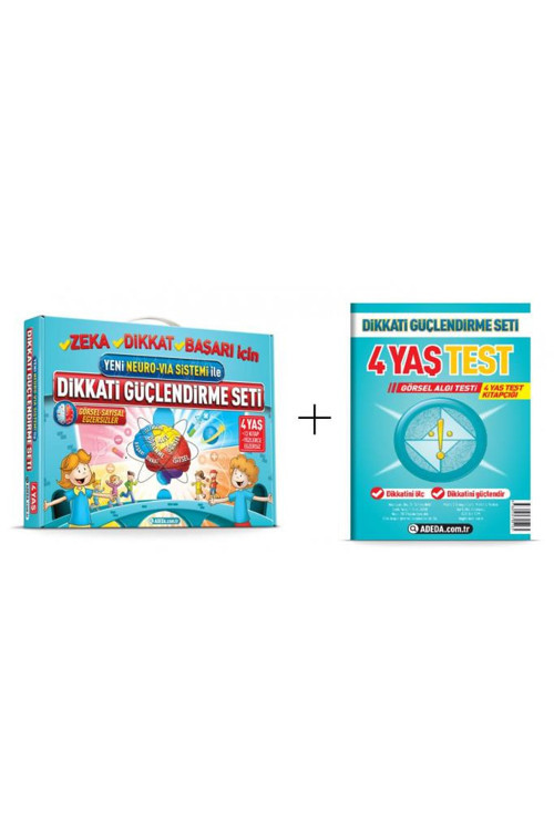 Osman Abalı Adeda Neuro Via Dikkati Güçlendirme Seti 4 Yaş + Görsel Dikkat Testi DGS3YASTEST1