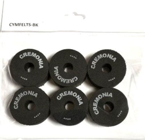 CYMFELTS-BK 6 LI ZİL KEÇESİ Siyah altılı