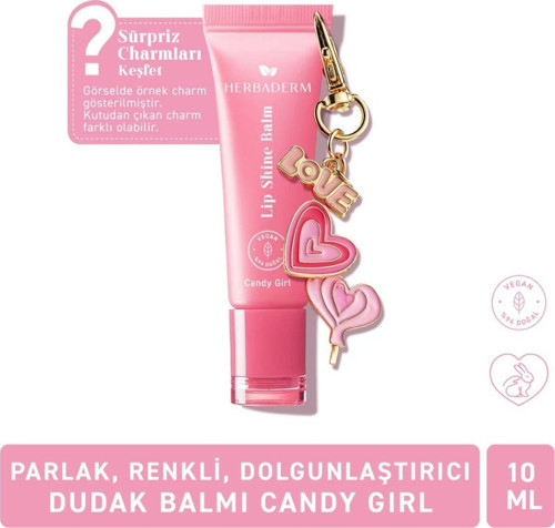 Parlak Dudak Balmı Pamuk Şekeri Aromalı 10 ml (Charm Hediyeli)