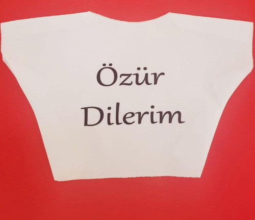 Özür Dilerim Yazılı Peluş Oyuncak Tişörtü