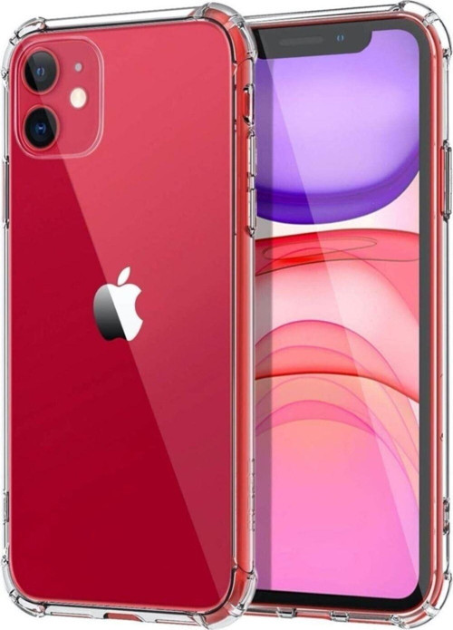 Iphone 11 Şeffaf Airbag Antishock Silikon Kılıf + Tam Kaplayan Fiber Nano Ekran Koruyucu 6d Nanocam