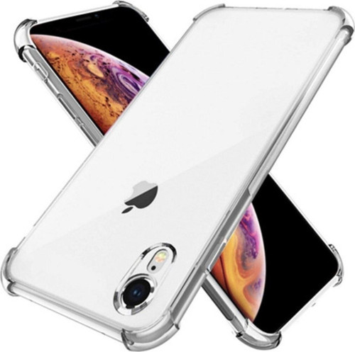 Iphone Xr Şeffaf Airbag Antishock Silikon Kılıf Ve Mat Seramik Tam Kaplayan Ekran Koruyucu Cam