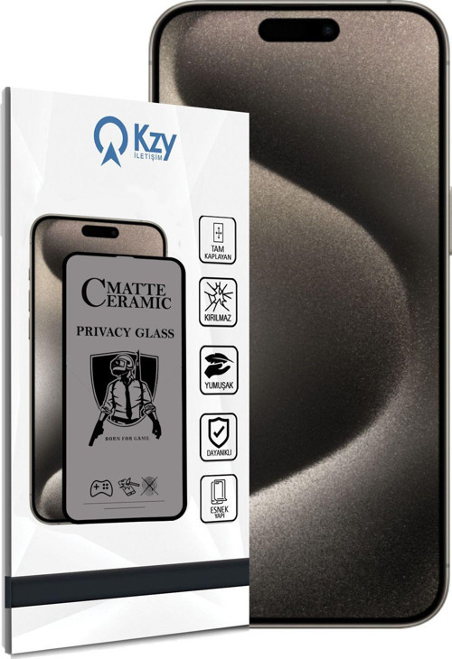 Apple iPhone 15 Pro Max ile Uyumlu Tam Kaplayan Mat Seramik Nano Esnek Hayalet Ekran Koruyucu