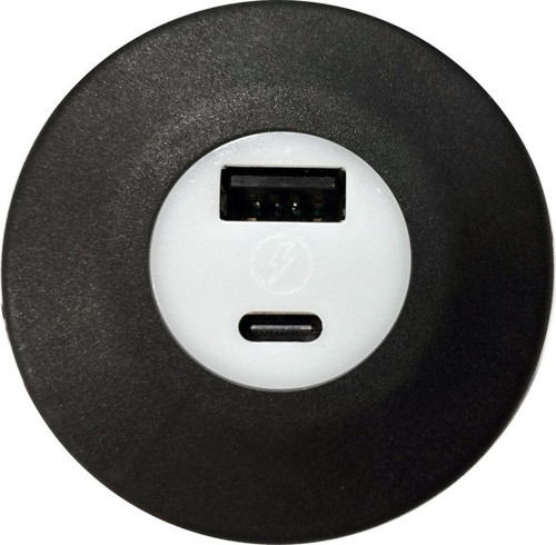 Usb & Typ-c Işıklı Araç Şarj Soketi 12-24v 2,4a