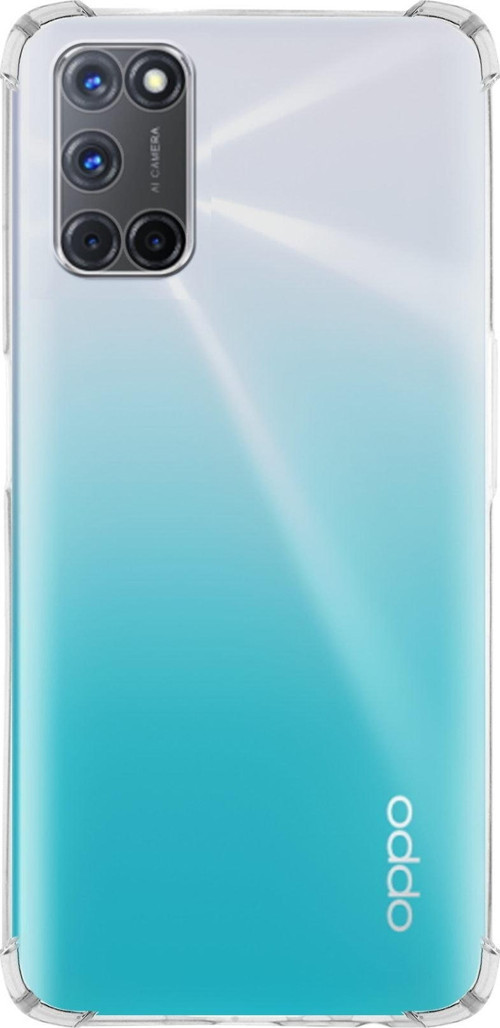 Oppo A92 Kapak Kamera Korumalı Antishock Köşe Korumalı Şeffaf Silikon Kılıf