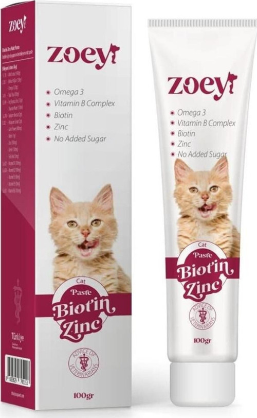 Biotin Zinc Paste Kediler İçin Tüy Yapısını Destekleyen Malt 100 gr