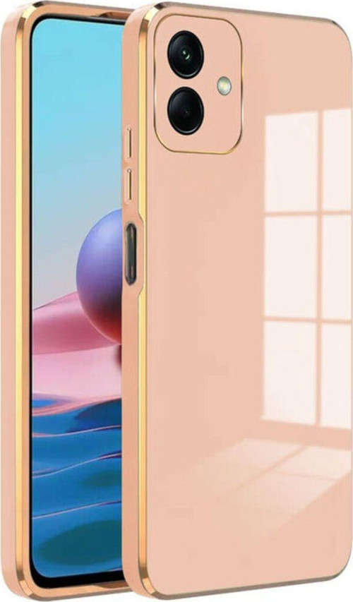 Samsung Galaxy A04 Kapak Kamera Korumalı Lazer Kesim Lüx Silikon Kılıf - Rose Gold