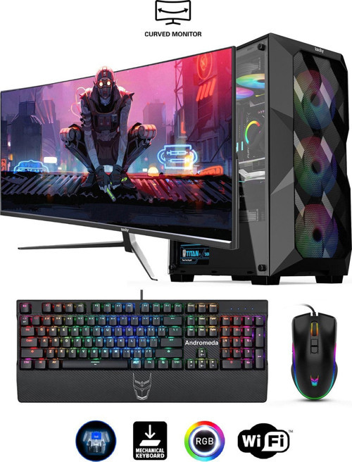 Claydol Y İ3-10100F 16GB 512GB M.2 NVMe RX 580 8GB 27" 165Hz Oyuncu Oem Seti