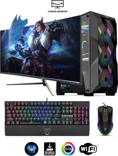 İzoly Banette Y İ3-10100F 16GB 512GB M.2 NVMe GTX1660S 6GB 27" 165Hz Oyuncu Oem Seti