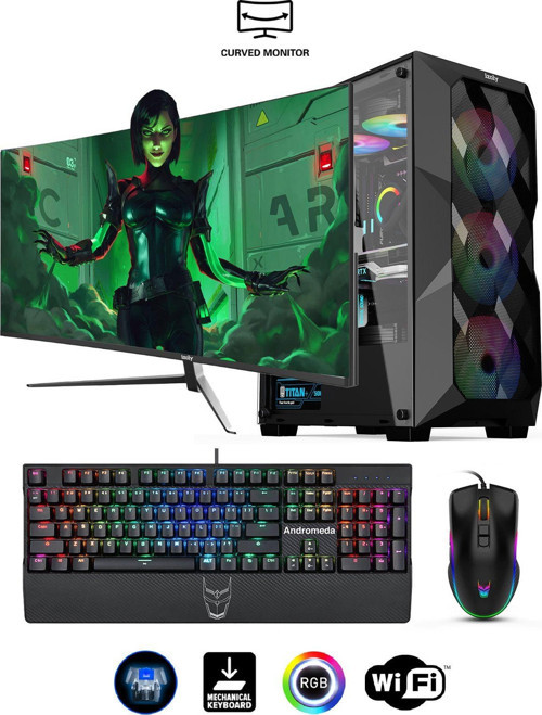 İzoly Entei Y İ3-12100F 16GB 512GB M.2 NVMe RX 580 8GB 27" 165Hz Oyuncu Oem Seti
