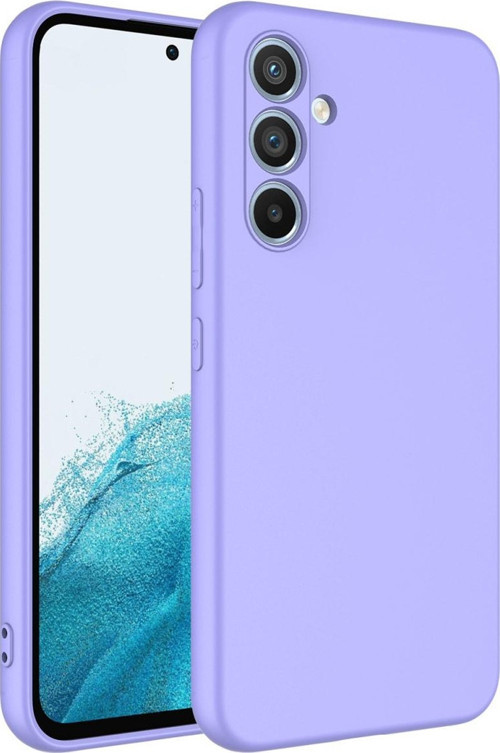 Samsung Galaxy A14 Ile Uyumlu Kapak Içi Kadife Kamera Korumalı Lansman Silikon Kılıf - Lila