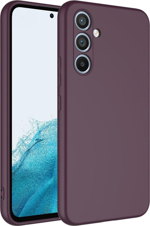 Samsung Galaxy A14 Ile Uyumlu Kapak Içi Kadife Kamera Korumalı Lansman Silikon Kılıf - Mürdüm