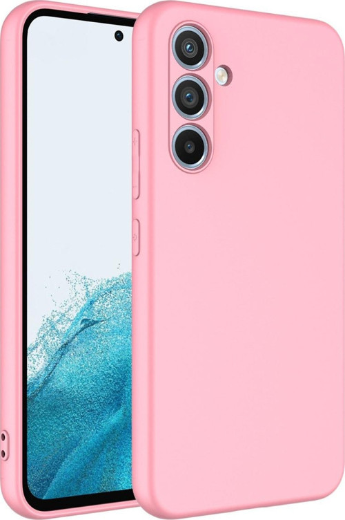 Samsung Galaxy A14 Ile Uyumlu Kapak Içi Kadife Kamera Korumalı Lansman Silikon Kılıf - Pembe