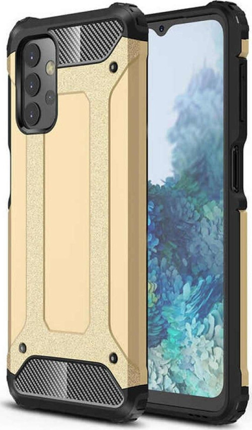Samsung Galaxy A23 Kapak Çift Katmanlı Zırh Tank Kılıf - Gold