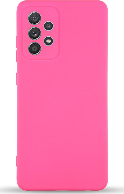 Samsung Galaxy A23 Kapak Içi Kadife Kamera Korumalı Lansman Silikon Kılıf - Neon Pembe